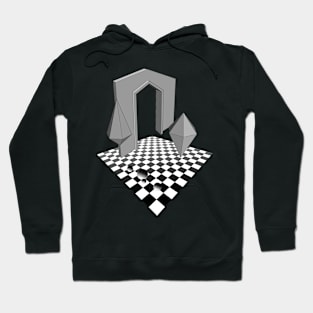 Floating Gate Black and White Hoodie